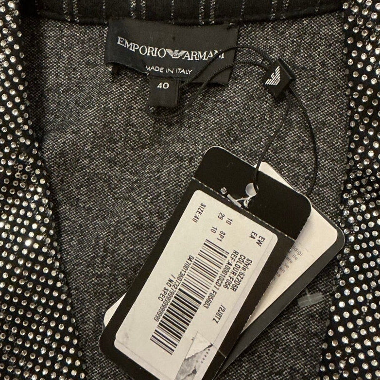 Emporio Armani Jumpsuit w/Small Rhinestone Collar & Hem - EU 40/US 4