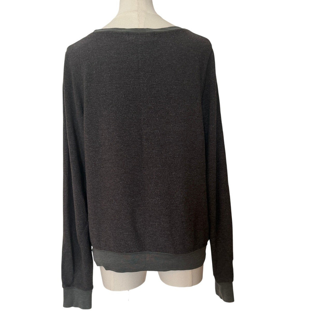 Wildfox Dark Grey Kiss & Tell Sweater M