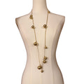 J.Crew Various Size Gold Ball on Gold Chain 21" Necklace
