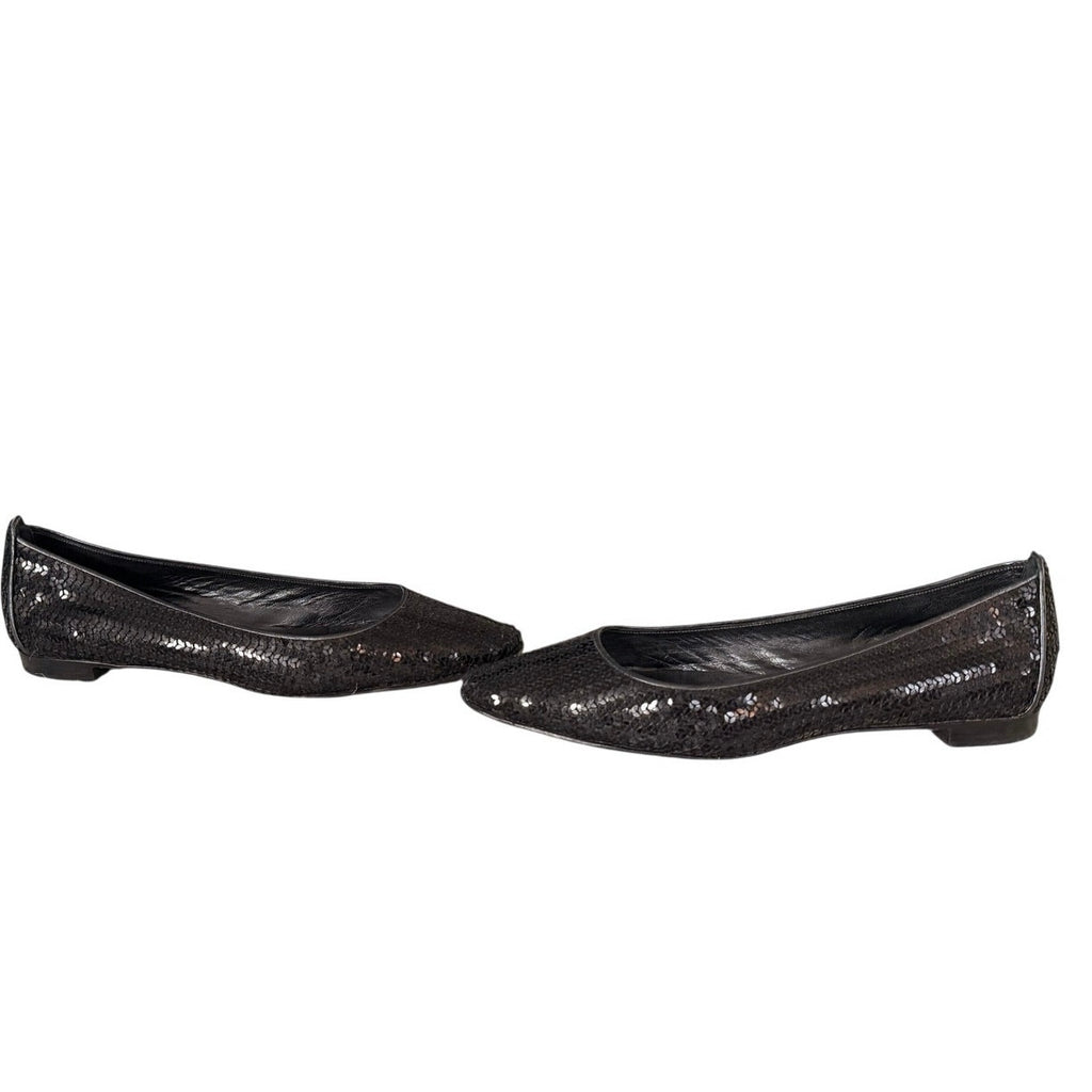 Manolo Blahnik Black Pointed-Toe Flats EU 41 (US 10.5)