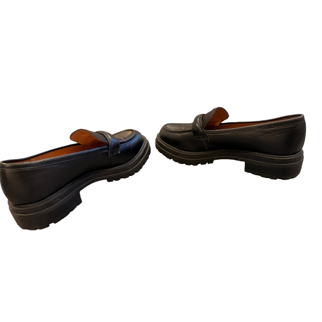 Madewell Black Loafers with Lug Sole - Size 8
