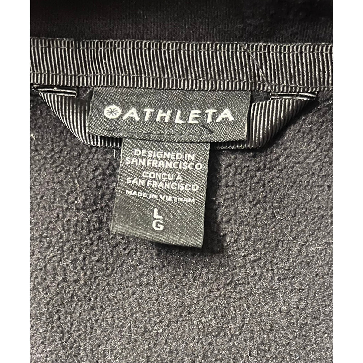 Athleta Black Zip Hoodie Full Zip Activewear Large