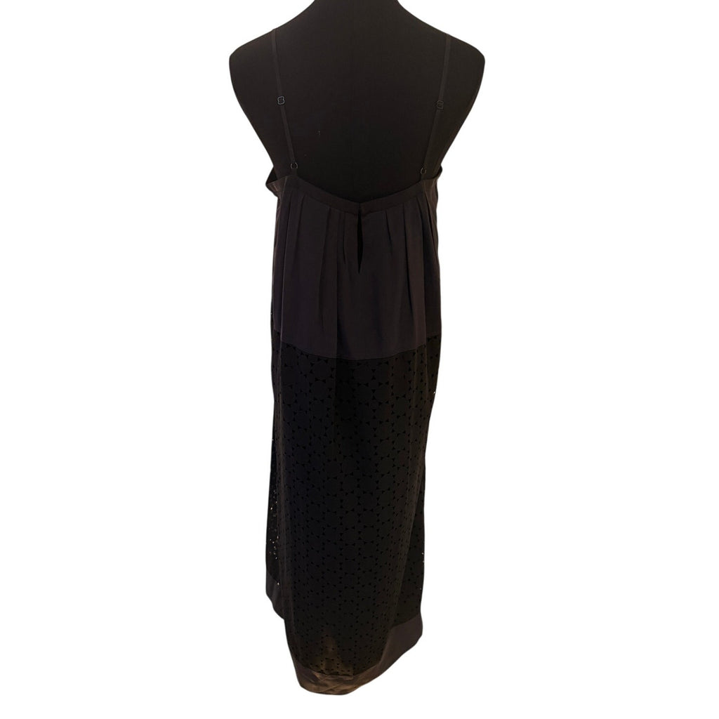 Madewell Modern Minimalist Slip Dress with Perforated Cutwork Hem - 6