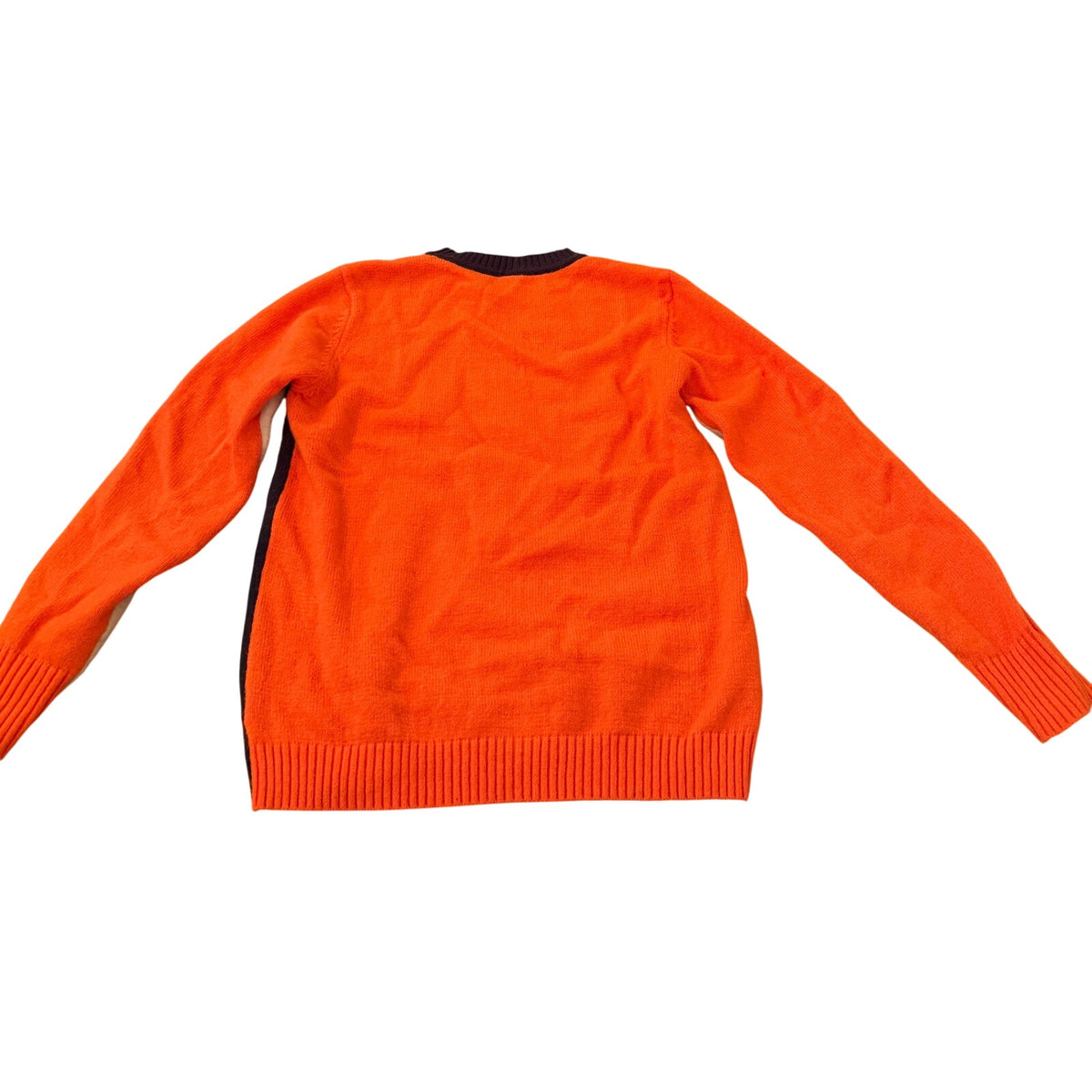 Orange Navy & Off-White Sweater No Brand Size Small