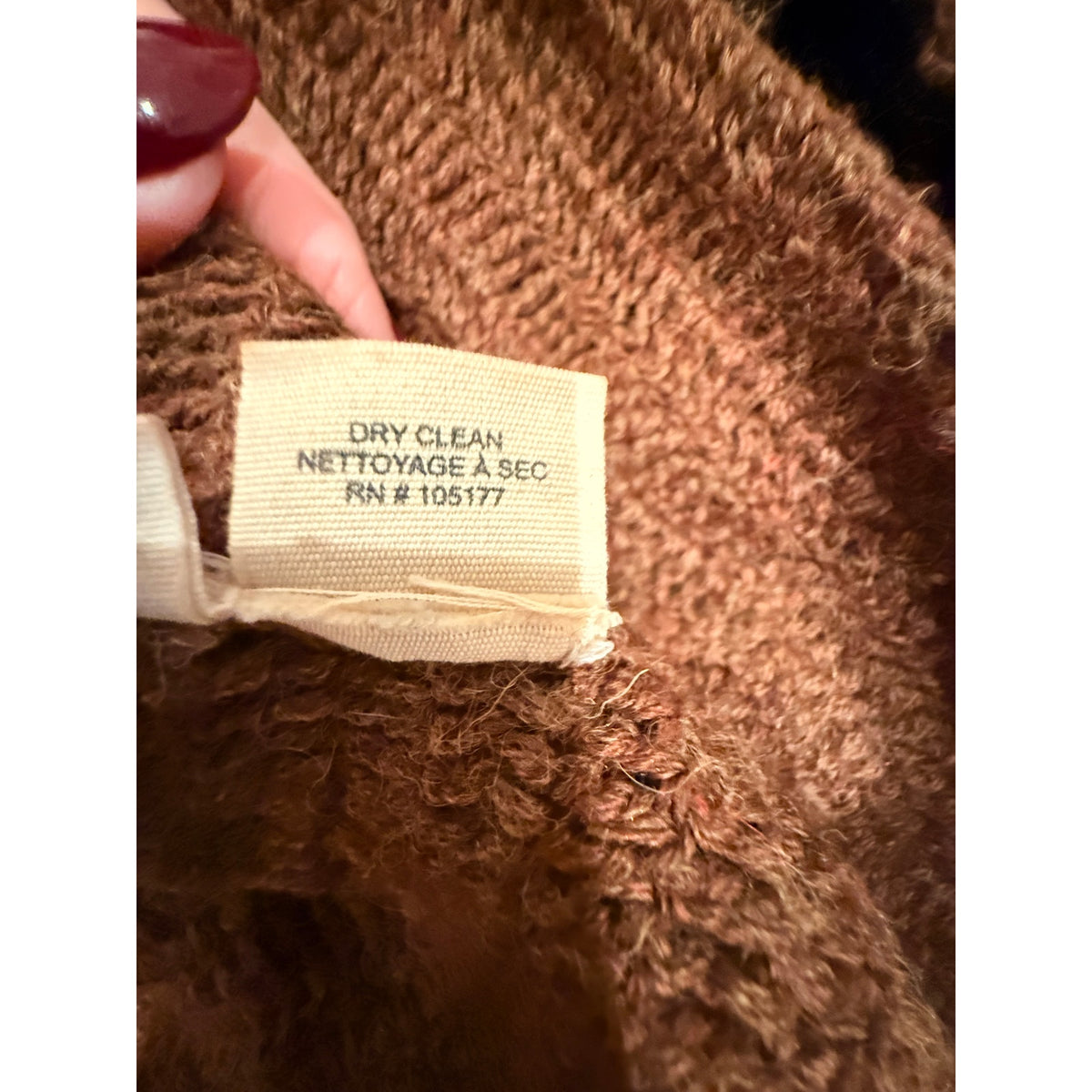 Ulla Johnson Alpaca Fringe Knit Sweater – Brown – Size P