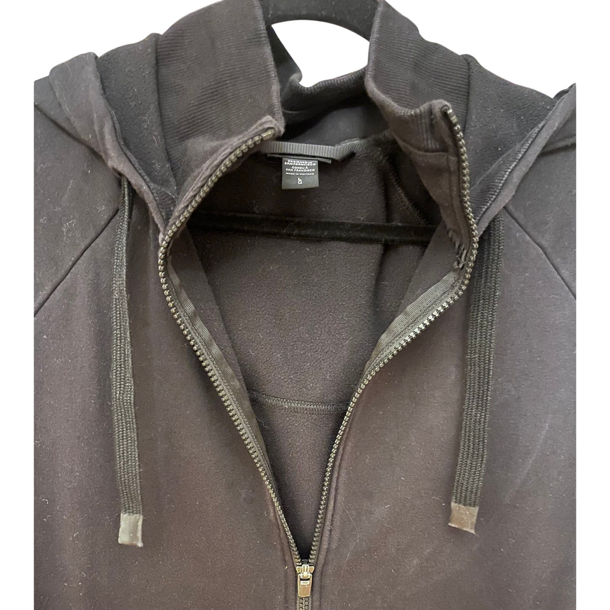 Athleta Black Zip Hoodie Full Zip Activewear Large