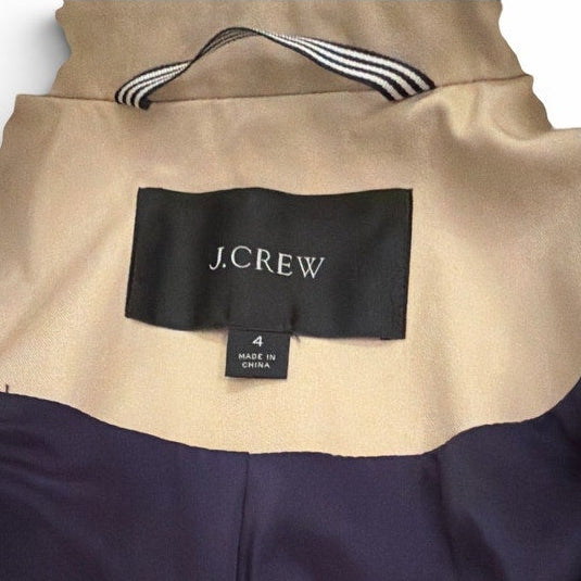 J.Crew Beige Classic Trenchcoat Coat Size 4
