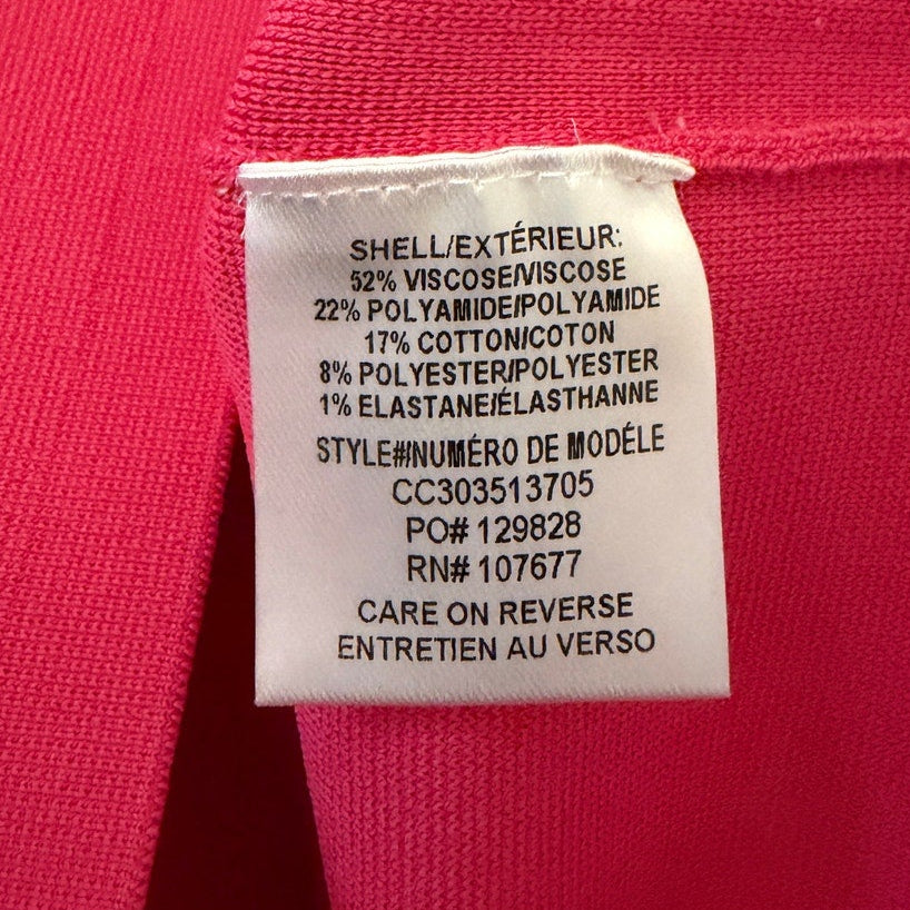 Alice & Olivia Hot Pink Fitted Knit Top S