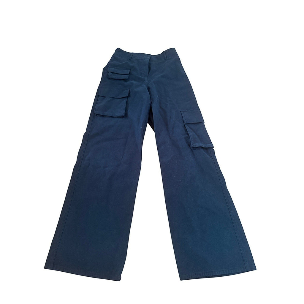 Bailey Grace Closet Concierge Wilfred Free black cotton flannel cargo pants with utility pockets and wide leg fit.