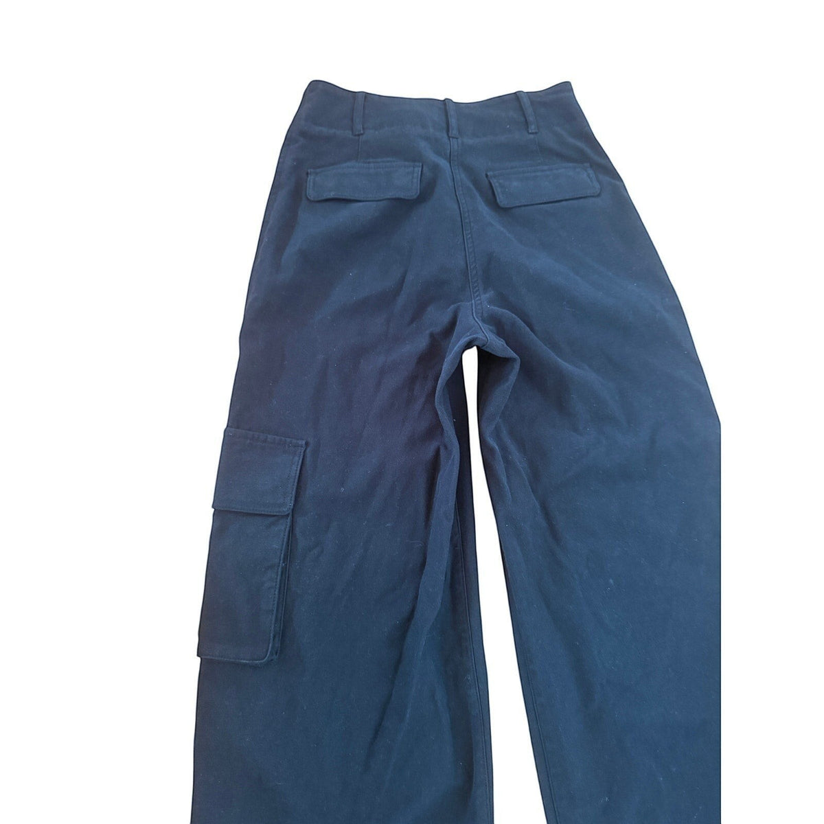 Bailey Grace Closet Concierge Wilfred Free black cotton flannel cargo pants with back pockets and utility design