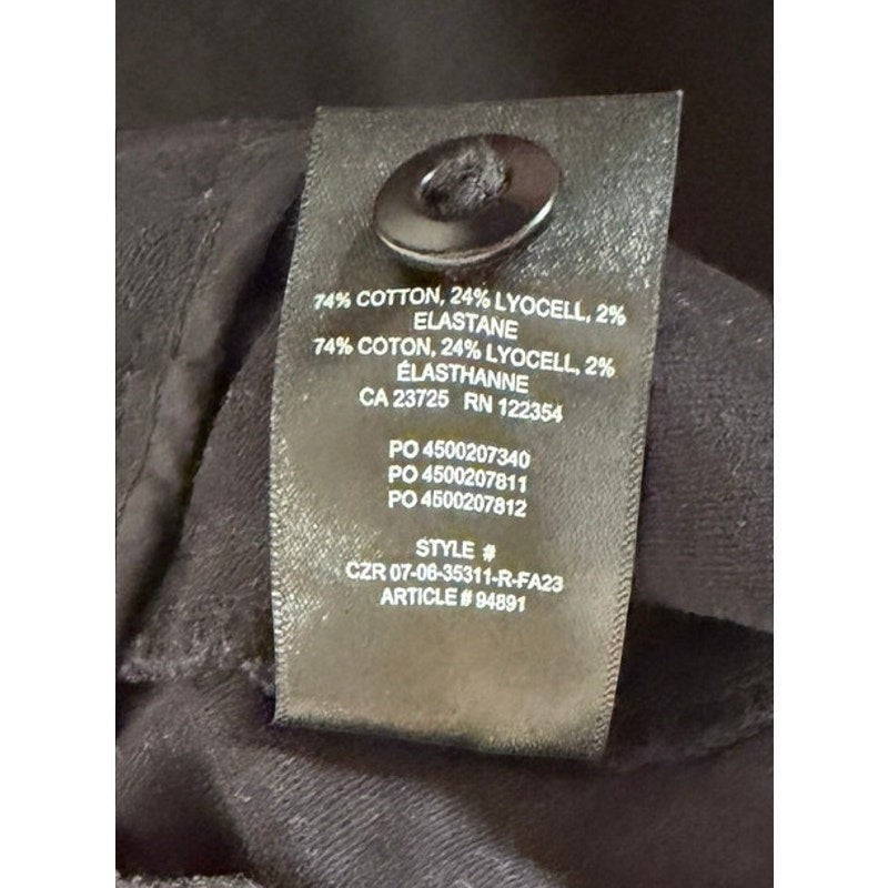 Bailey Grace Closet Concierge Wilfred Free black cargo pants fabric care and material composition clothing tag