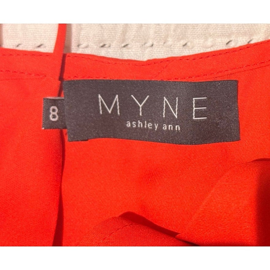 Bailey Grace Closet Concierge MYNE Ashley Ann red silk camisole label showing size 8
