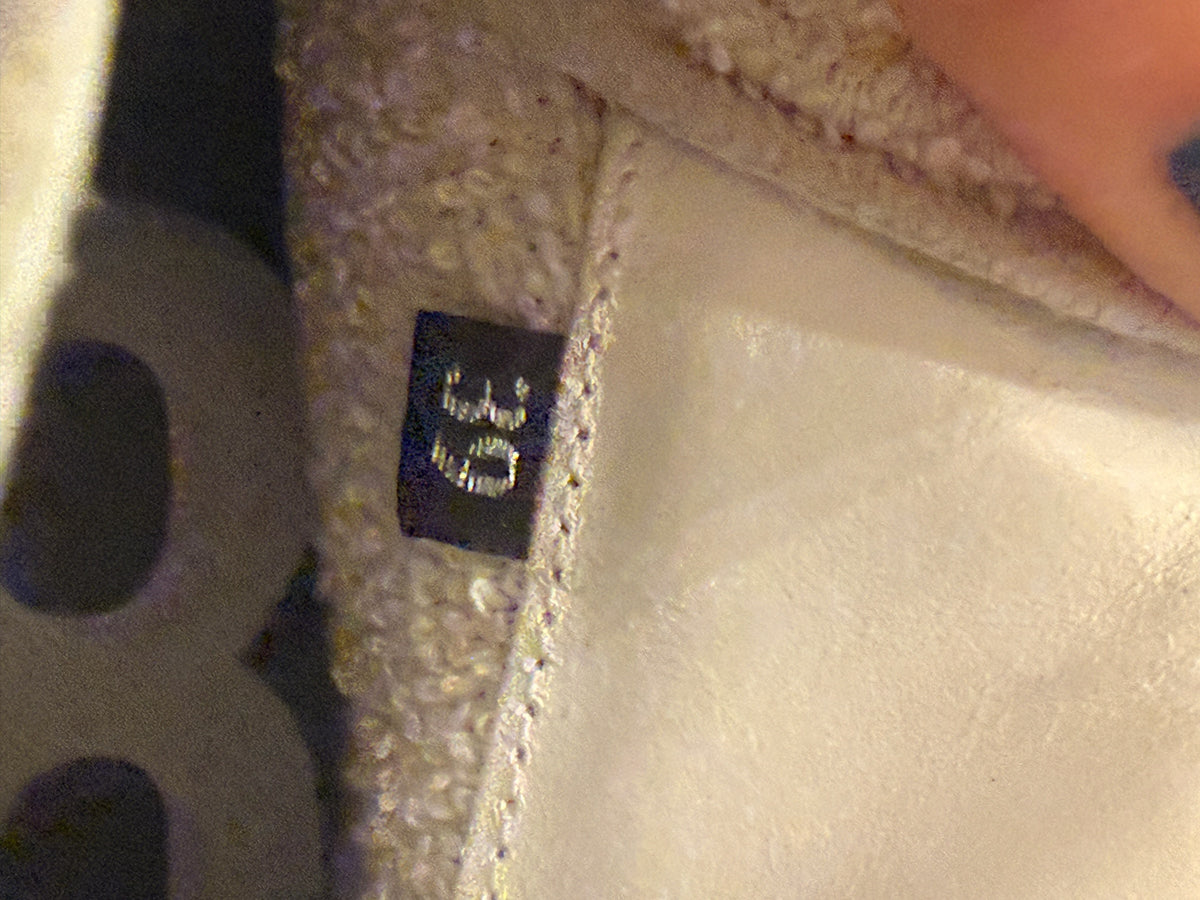 Bailey Grace Closet Concierge P448 high top sneaker size 39 label detail on grey suede interior