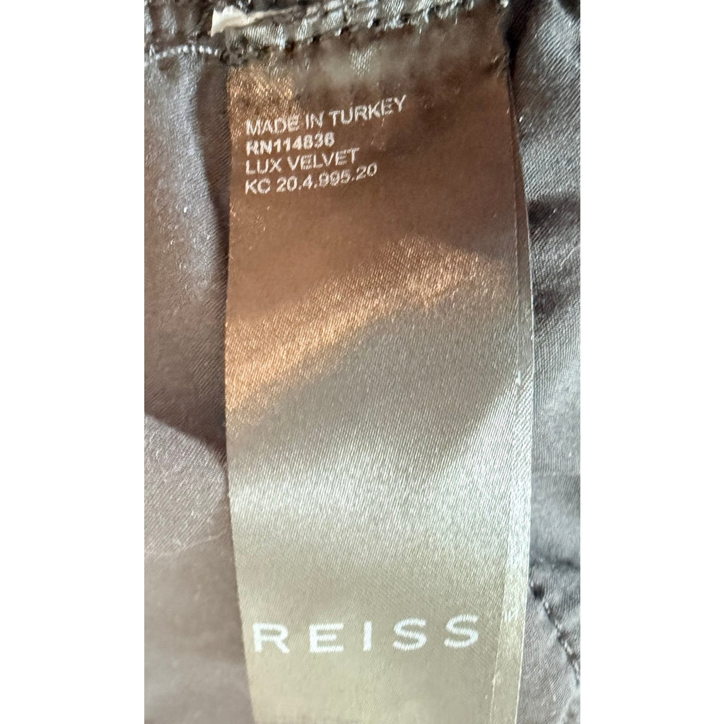 Reiss Black Velvet Skinny Pants Size 28