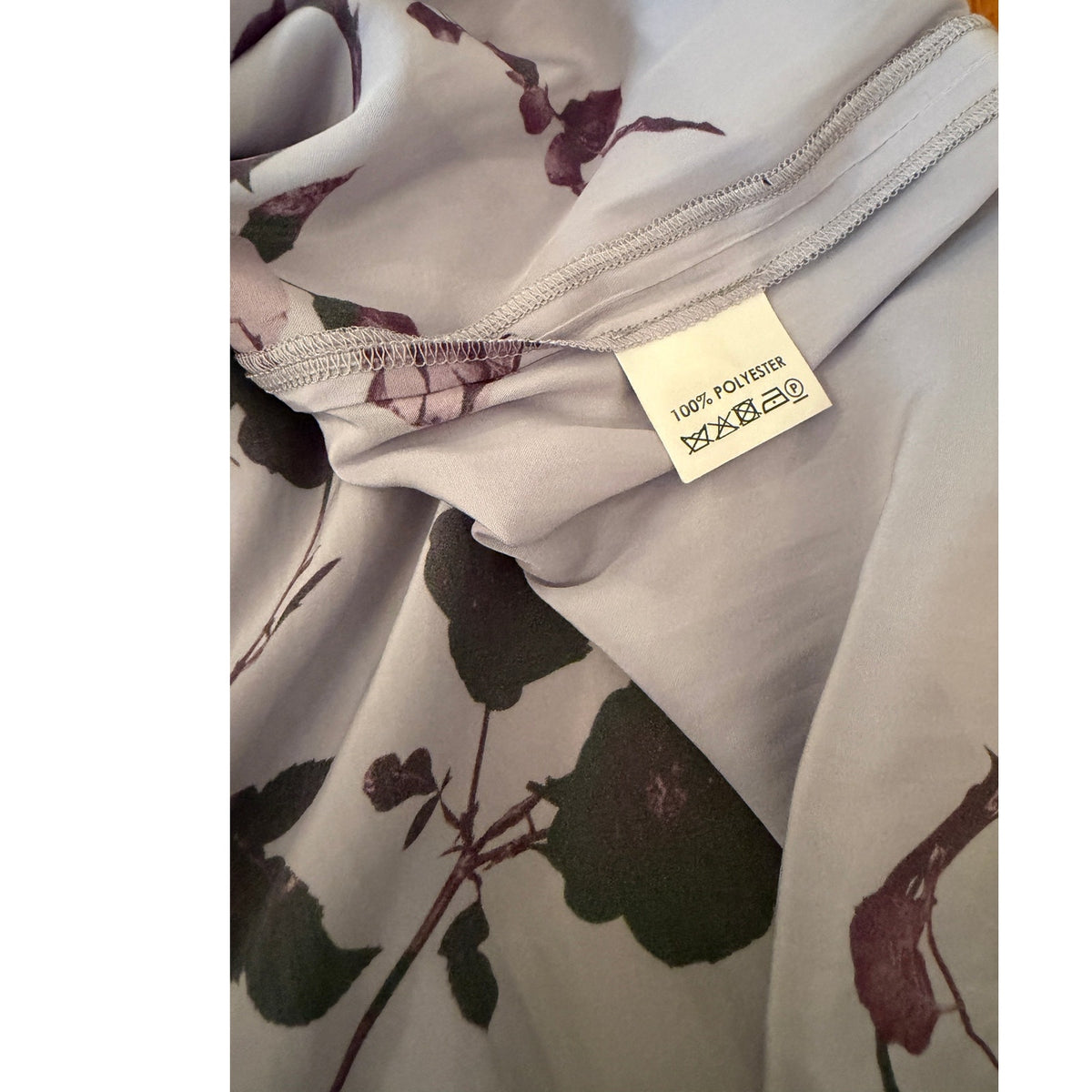 Dries Van Noten Tie Front Shirtdress Purple Floral - Size 38/ US 6