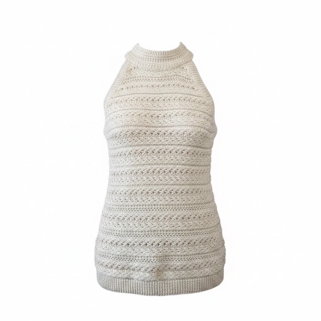 Banana Republic Cream Open Weave Vest - Medium