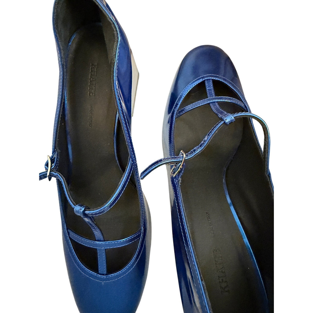Khaite Sapphire Metallic Fawn Pump H.65 Heels EU 38.5 (US 8-8.5)