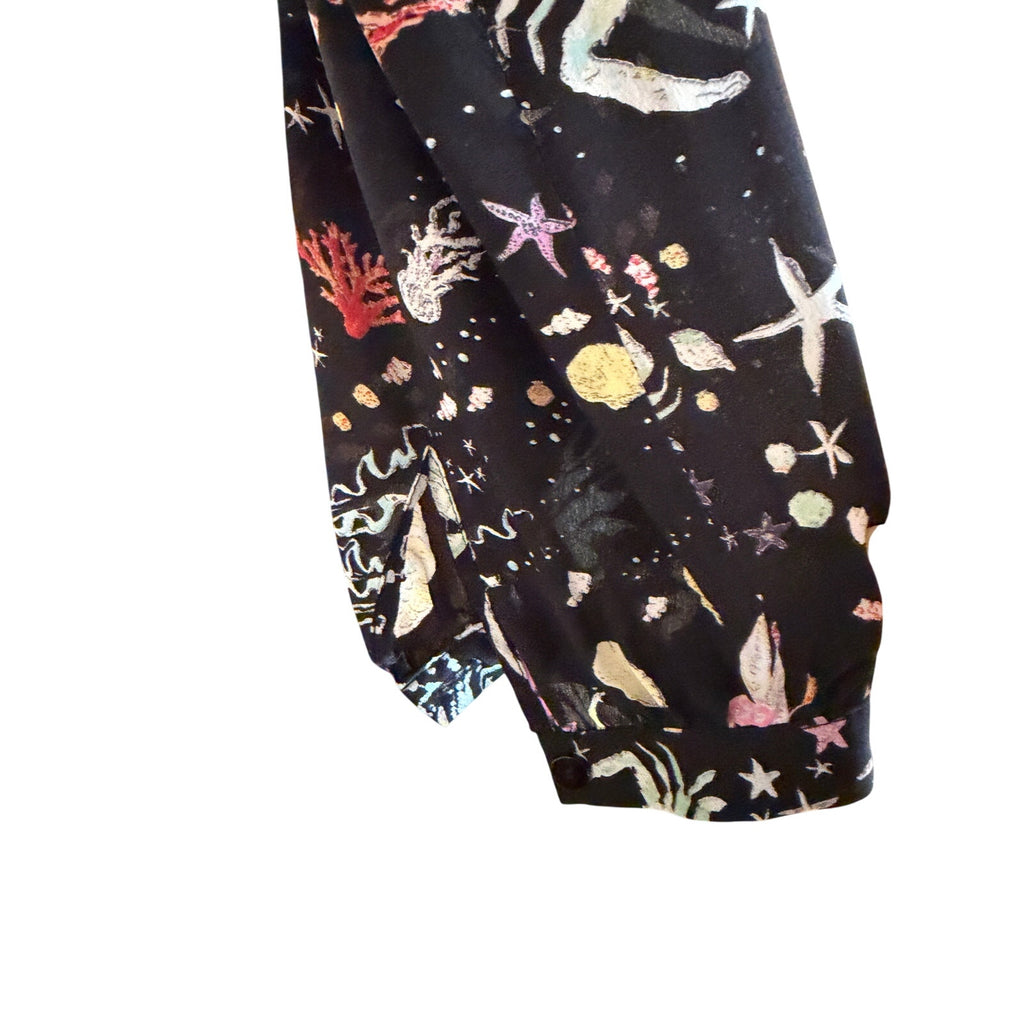 Rixo Under the Sea Camellia Silk Dress US Medium