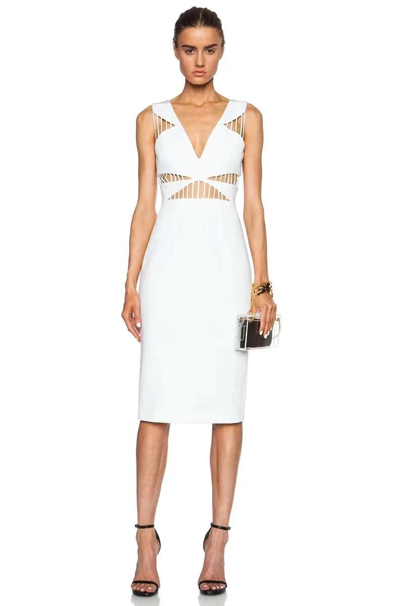 Cushnie et Ochs White Runway Cut-Out Dress Size 2 - Image 1
