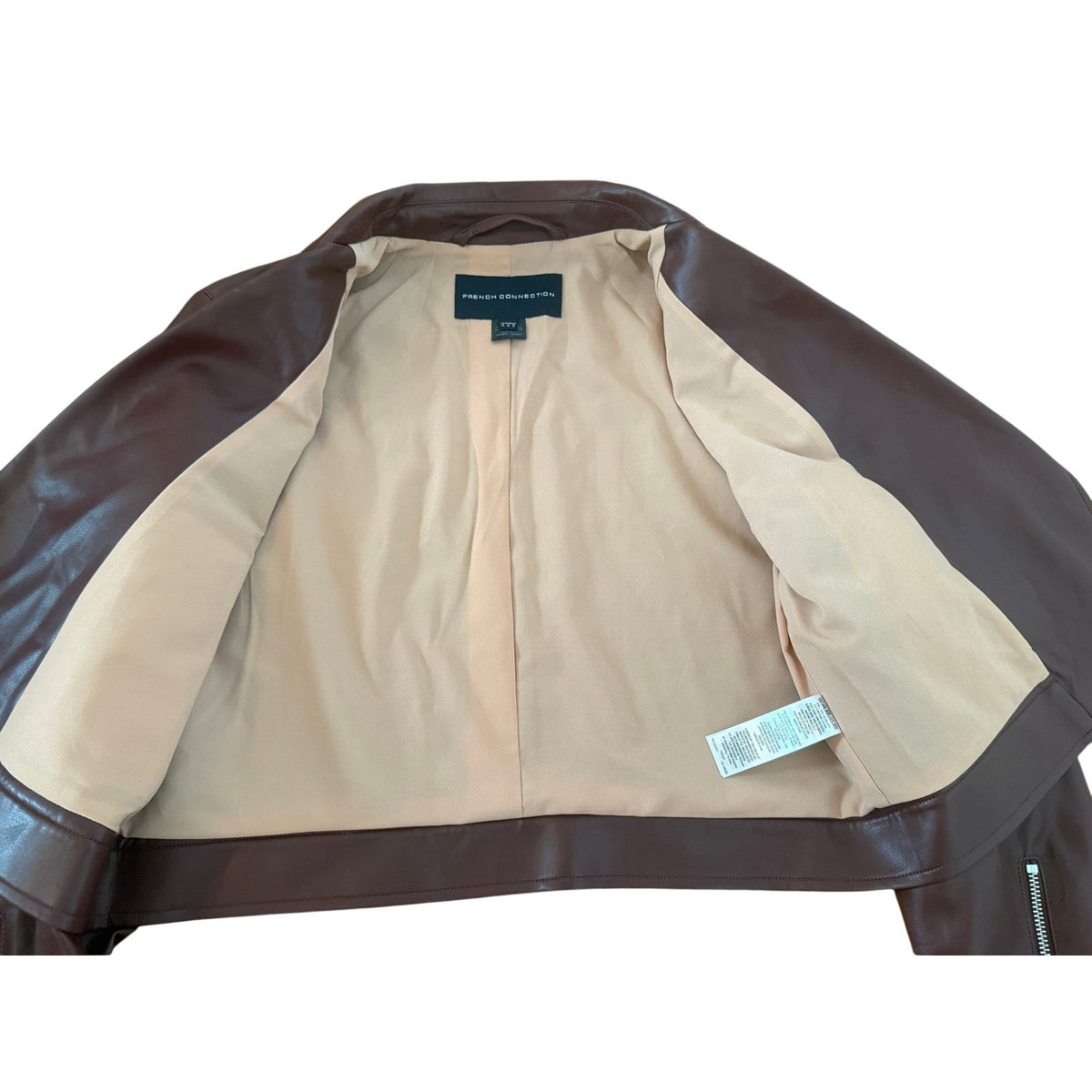 French Connection Burgundy Motorcycle Jacket Blazer US 8