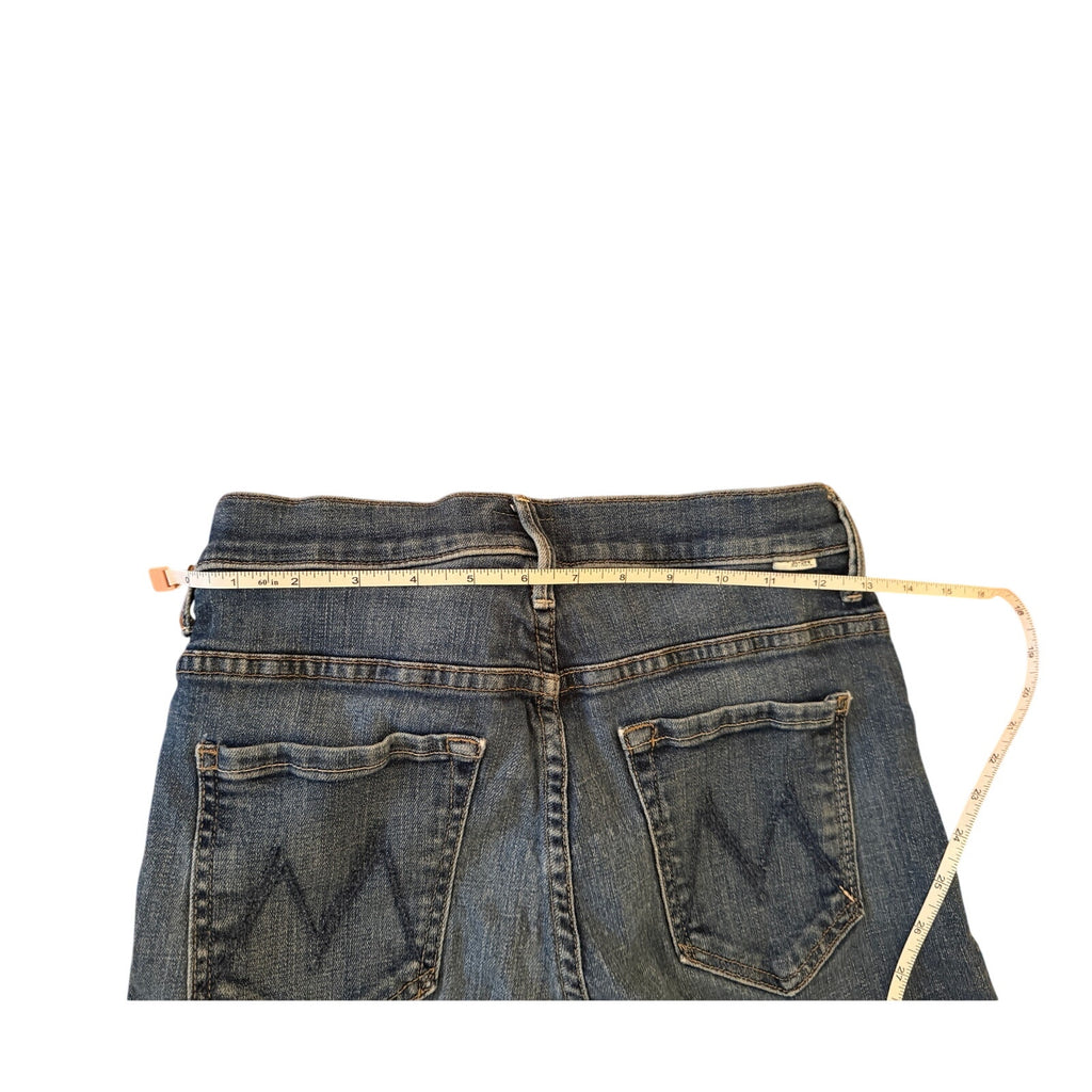 Mother Jeans Insider Crop Step Fray USA Washed Denim - 27