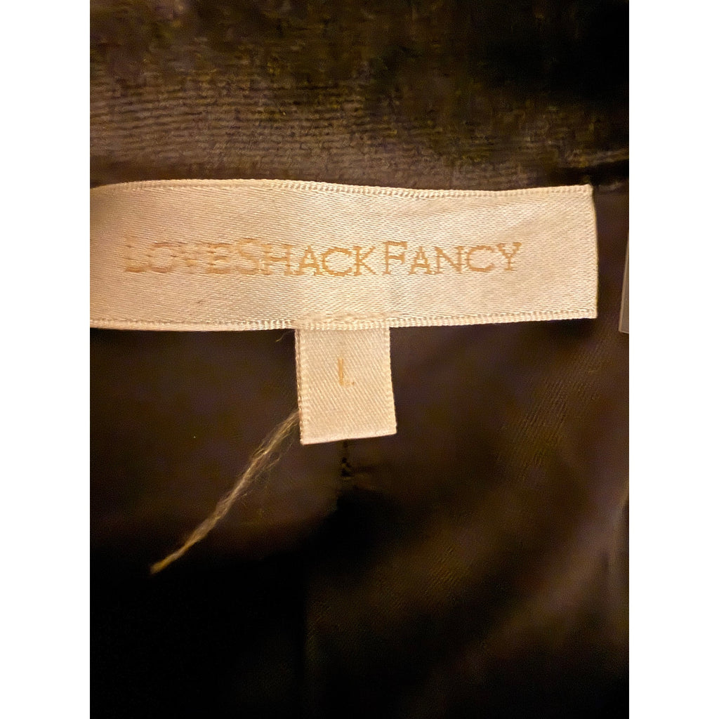LoveShackFancy Plaid Double-Breasted Wool Coat – Large