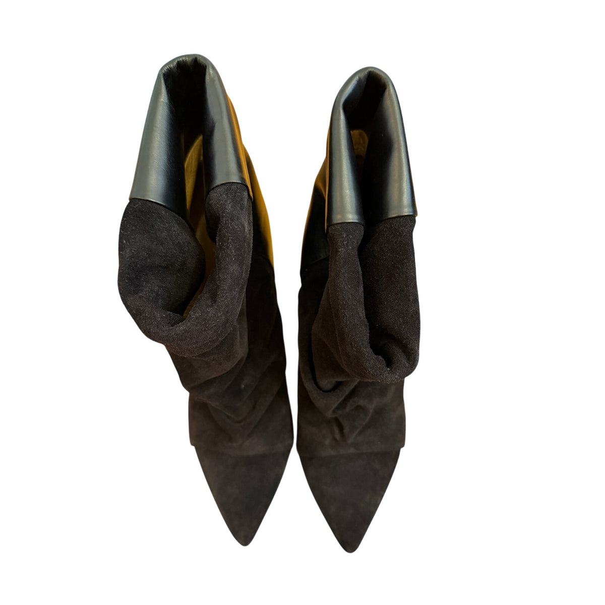 Isabel Marant Andrew Boot Slouchy Suede & Leather Pointed Toe Bootie - 7.5