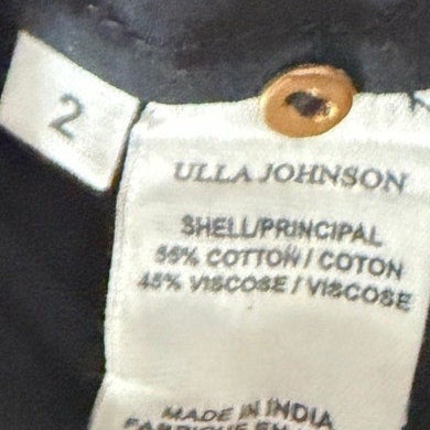 Ulla Johnson Black Sleeveless Ruffle Blouse Size 2