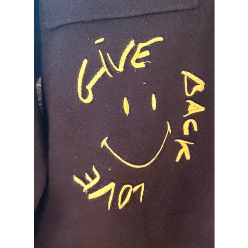 Sandro Paris x Smiley Originals Give Back Love Cropped Cardigan - Size M