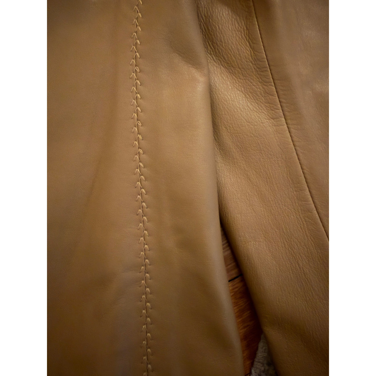 Escada Camel Lambskin Leather Blazer EU 38 / US 8