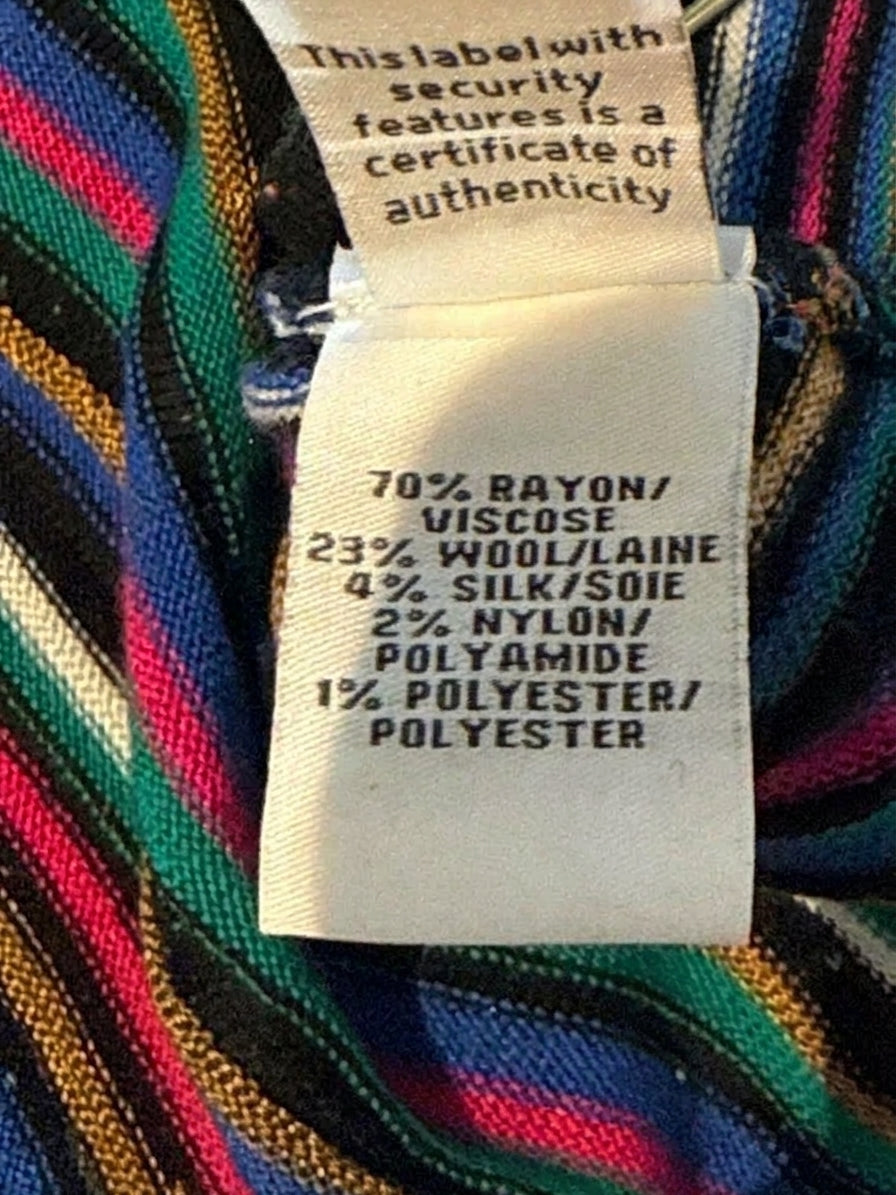 Diane von Furstenberg Striped Metallic Thread Sweater Size Small - Image 5