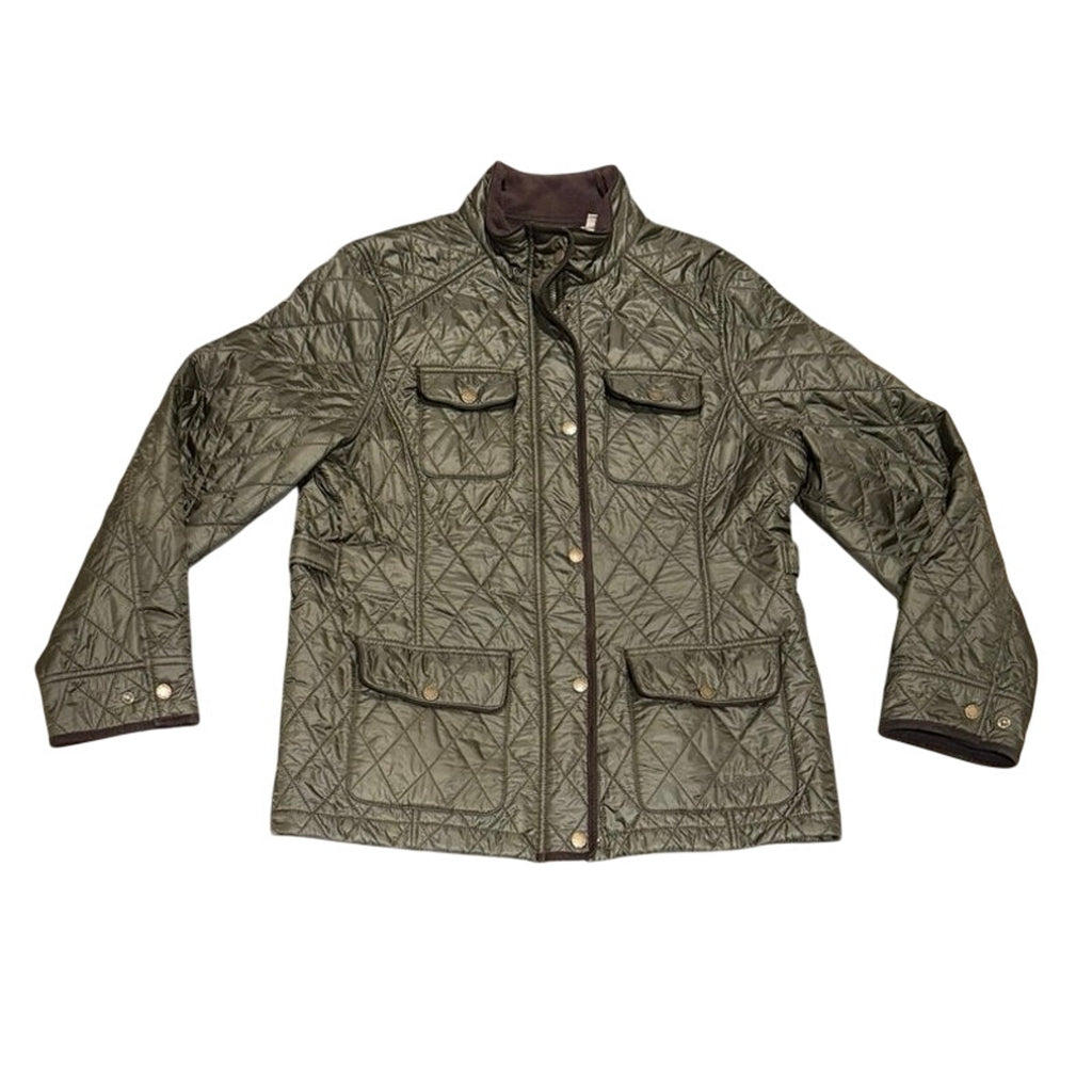 L.L.Bean Olive Green Quilted Insulated Coat L