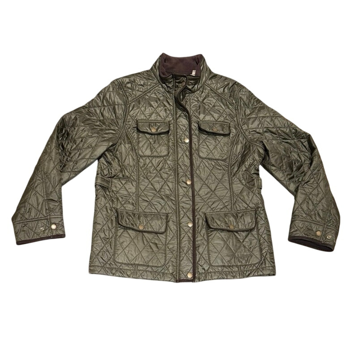 L.L.Bean Olive Green Quilted Insulated Coat L
