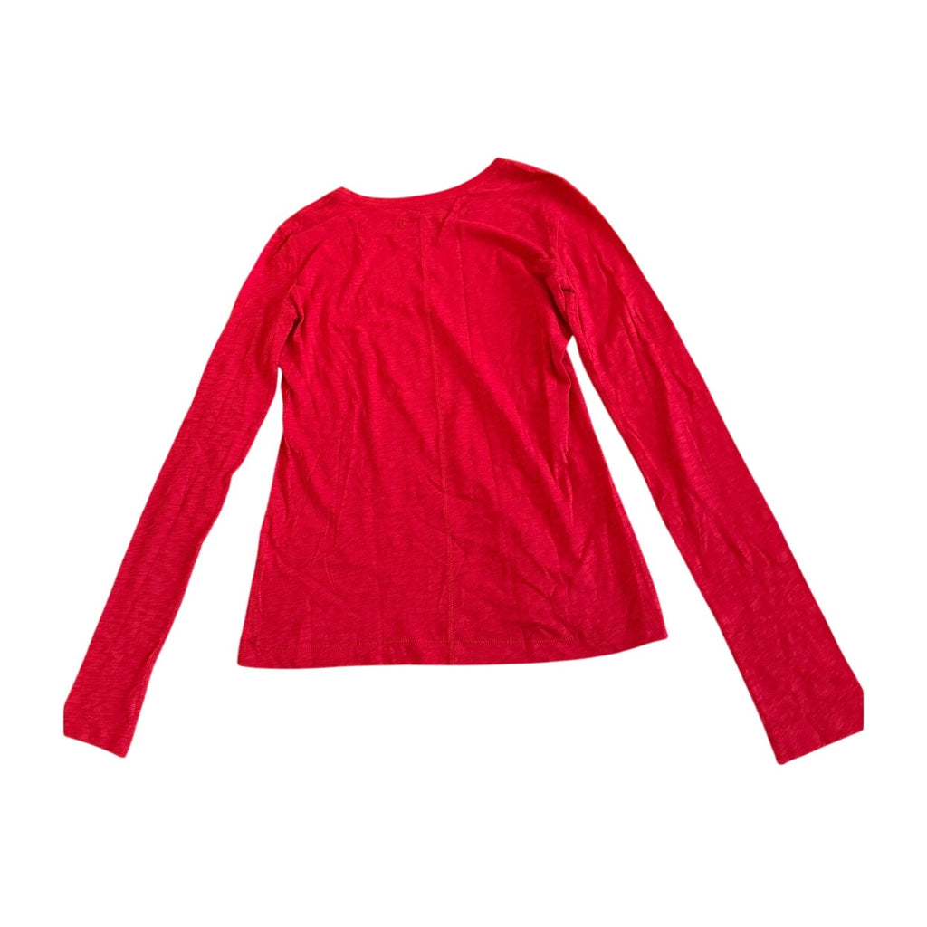 Rag & Bone Red Long-Sleeved Cotton Crewneck Shirt - M