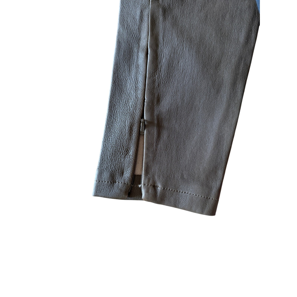 Victoria Beckham Green-Grey Leather Leggings Size 28