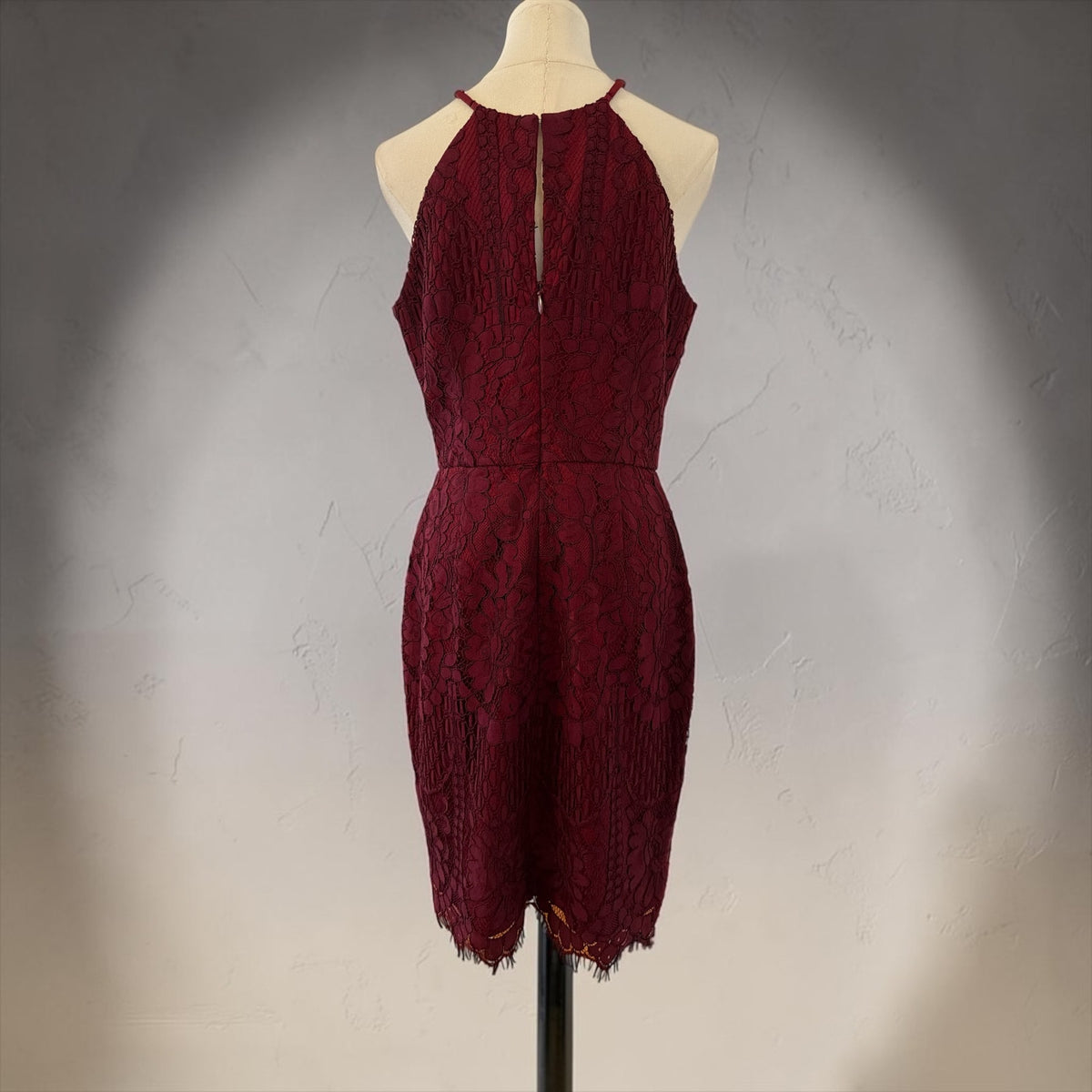 Barney's New York Burgundy Red Lace Dress NWT Medium