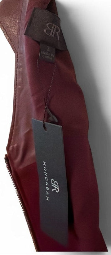 Banana Republic Burgundy BR Monogram Dress Size 2