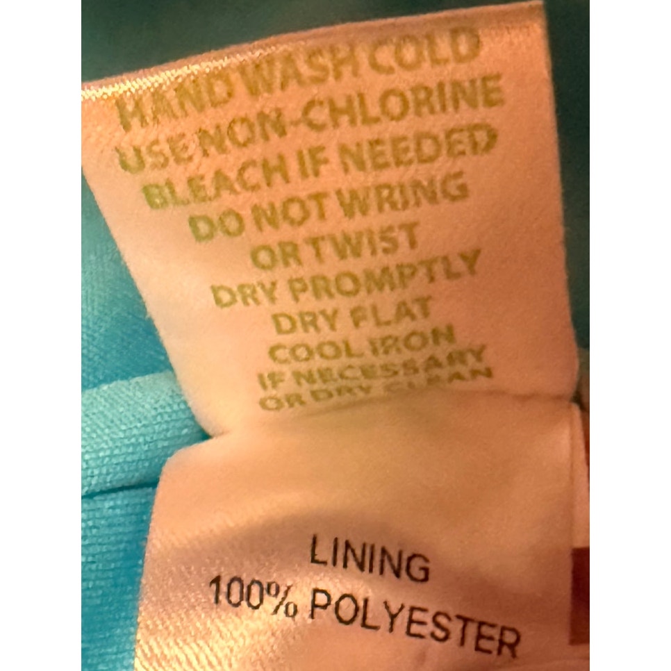 Lilly Pulitzer Lime Green & Aqua Strapless Maxi Dress - Sz 2