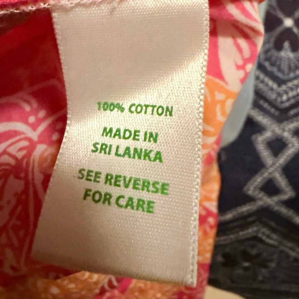 Lilly Pulitzer Pink Orange Fish Print Cotton Pants Size 0