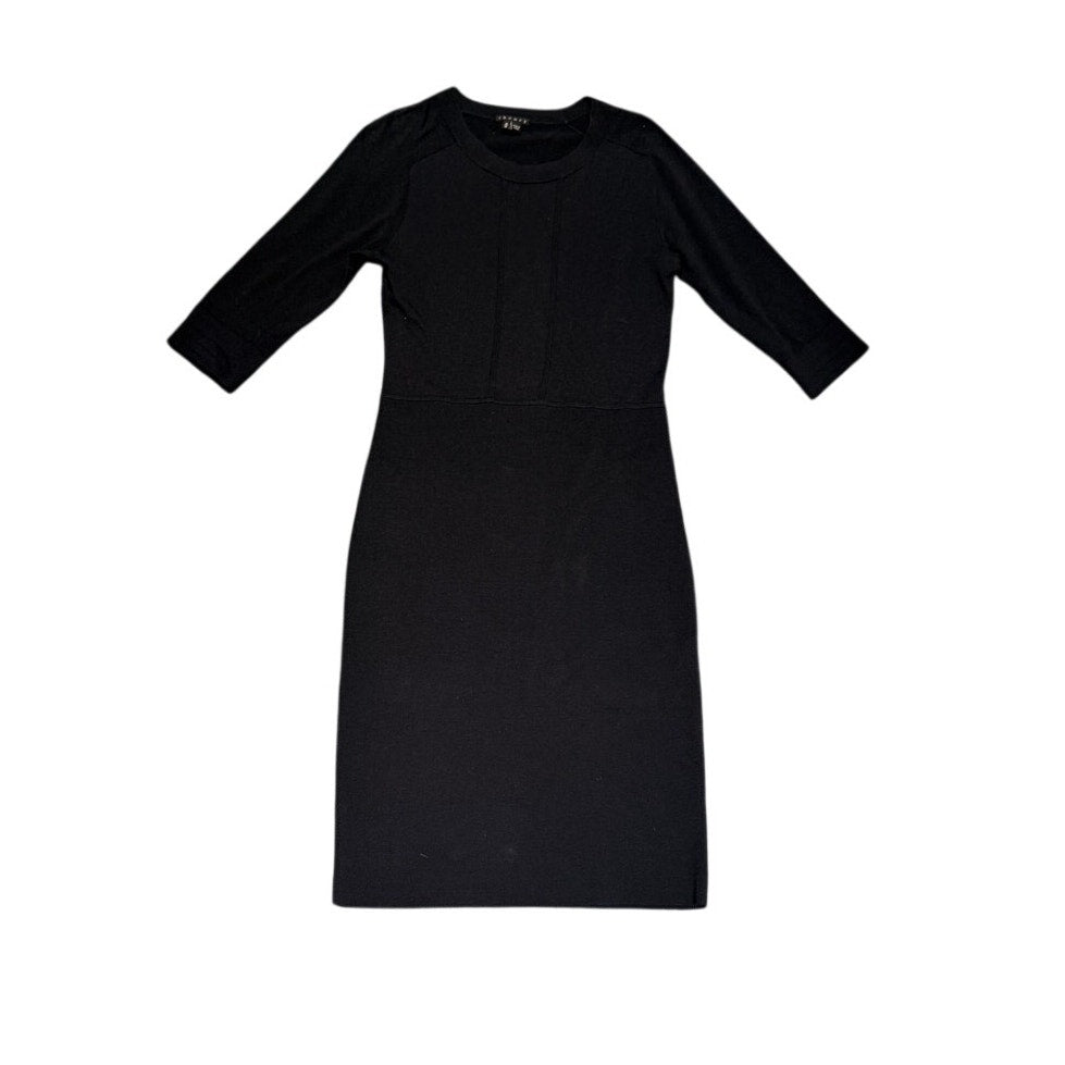 Theory Black Short Sleeve Sheath Dress, Classic Workwear – Women’s M