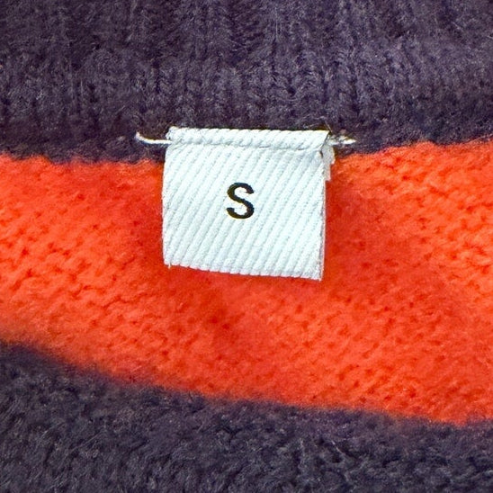Orange Navy & Off-White Sweater No Brand Size Small