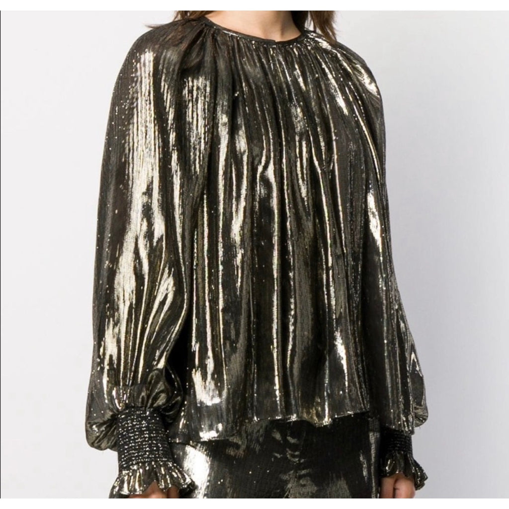 Derek Lam 10 Crosby Metallic Helena Blouse Size 2