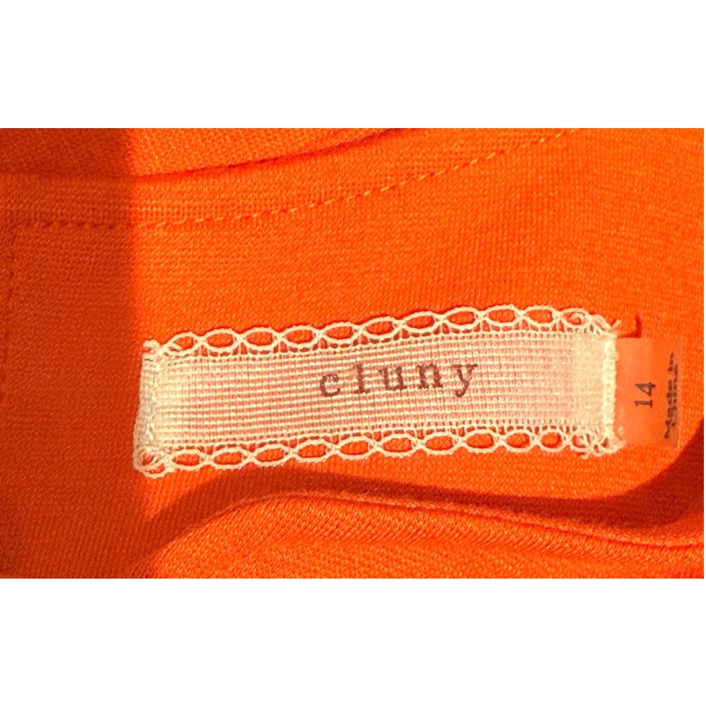 Cluny Orange Knit Dress Size 14