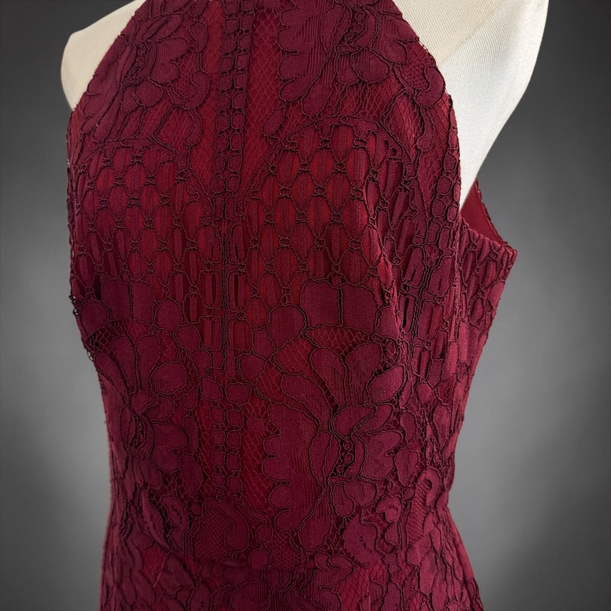 Barney's New York Burgundy Red Lace Dress NWT Medium