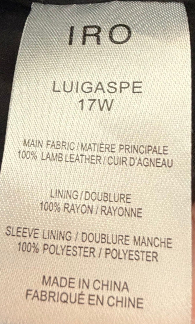 IRO Cobalt Blue Luigaspe Leather Moto Jacket FR 40 / US 8