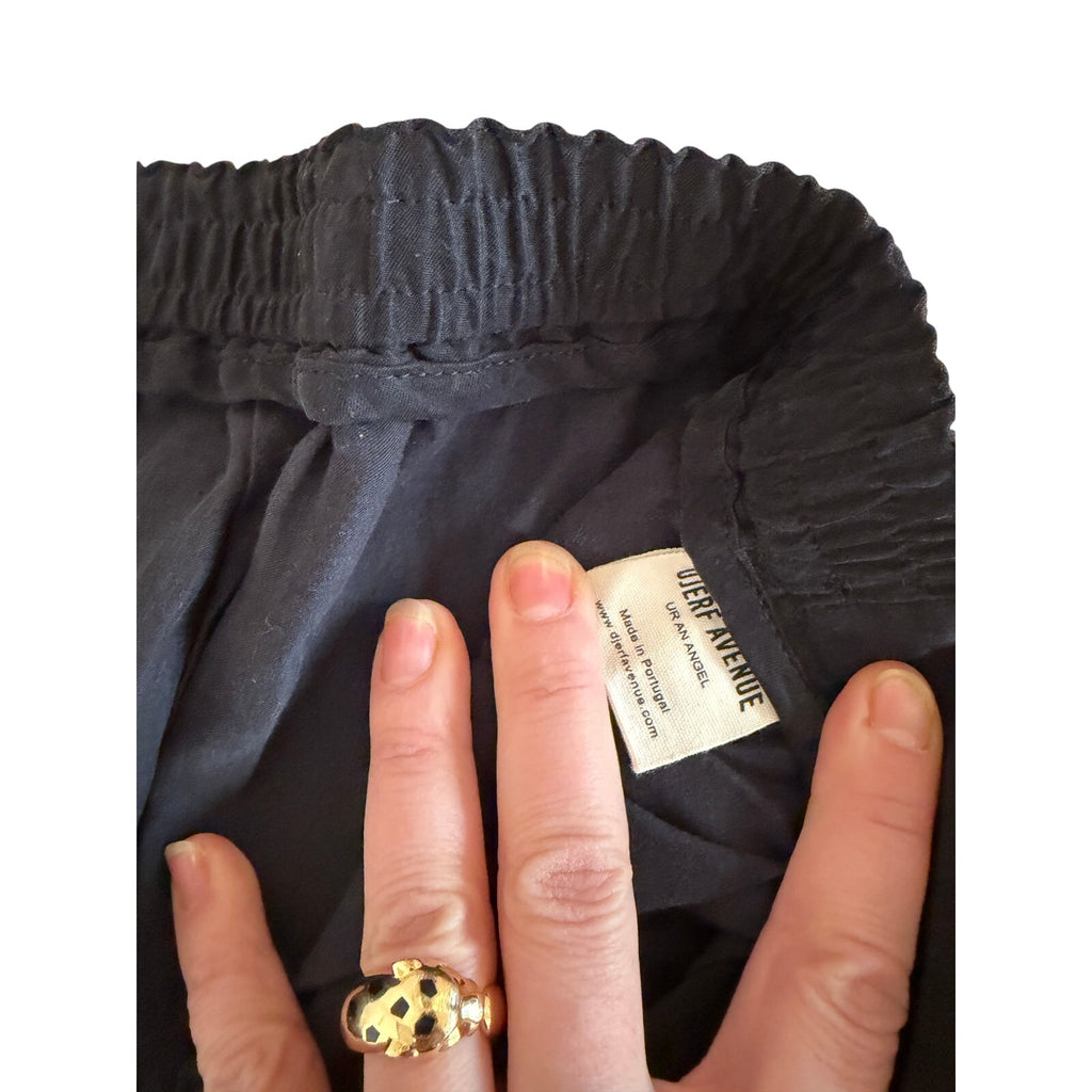 Djerf Avenue Black Lightweight Cotton "You're an Angel" Pants - Medium