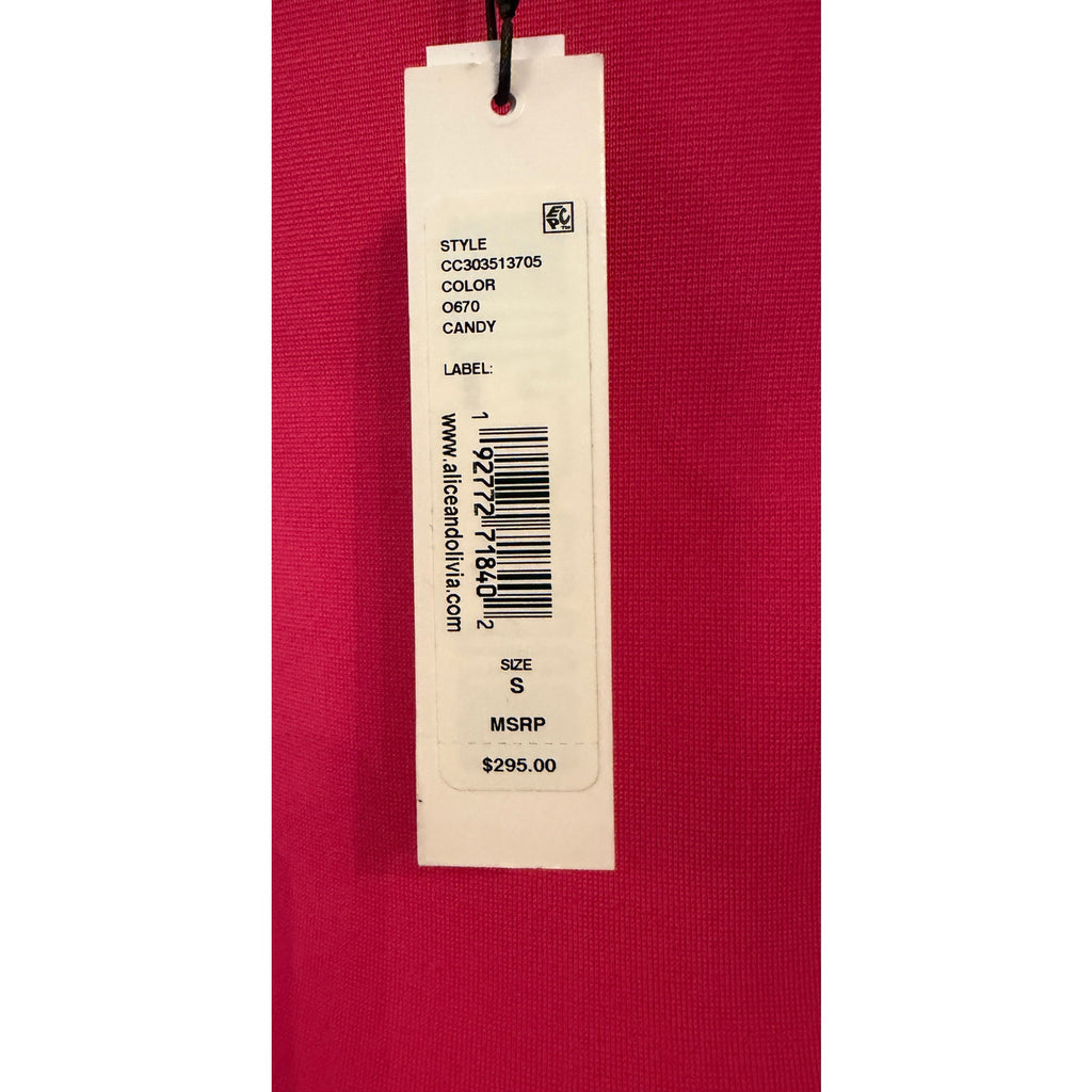 Alice & Olivia Hot Pink Fitted Knit Top S