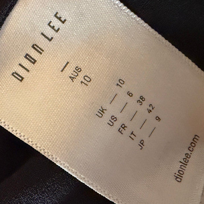 Dion Lee Black Off-the-Shoulder Silk Blouse Top US 6