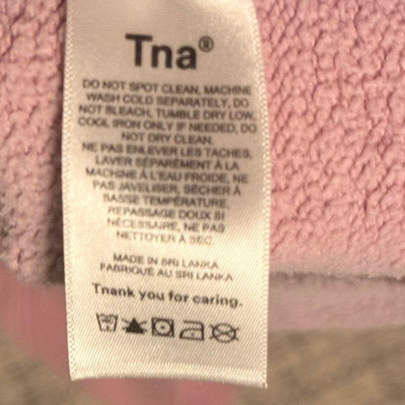 TNA Aritzia Cozy Fleece Boyfriend Hoodie Soft Pink XL