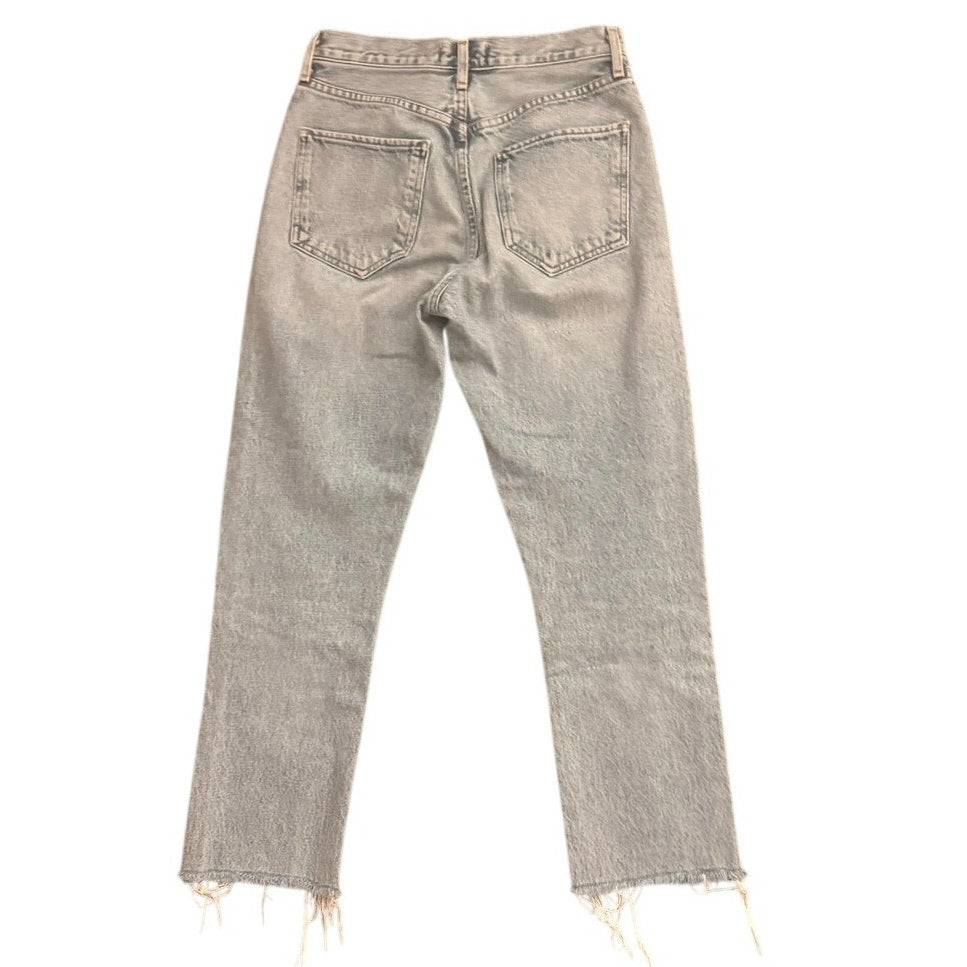 AGOLDE Riley High Rise Straight Crop Jeans Light Wash 24